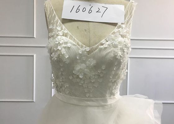 Long Trail Princess Ball Gown Wedding Dresses / Straps White Princess Wedding Dress