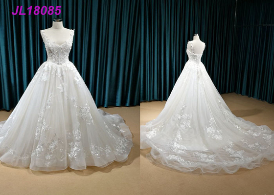 White Princess Style Bridesmaid Dresses , Zipper Back Sexy Princess Wedding Dress