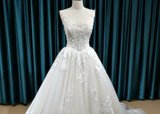 White Princess Style Bridesmaid Dresses , Zipper Back Sexy Princess Wedding Dress