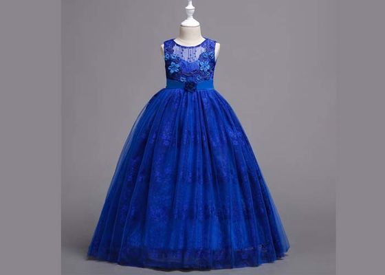 Child Floral Light Pink Flower Girl Dresses , 3-8 Year Flower Girl Bridesmaid Dresses